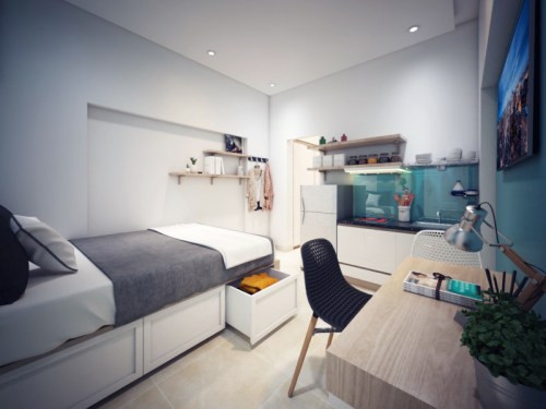 Thiết kế căn hộ mini studio cho thuê - Xây Dựng Arc Real - Công Ty CP Arc Real